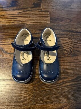 FootMates Navy Mary Jane Shoes with Hook-and-Loop Strap